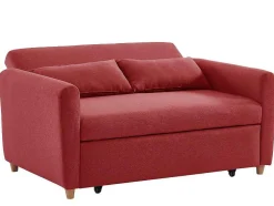 Tweezits Bedbank Van Stof Ayla - Rood