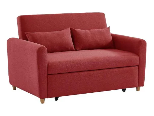 Tweezits Bedbank Van Stof Ayla - Rood