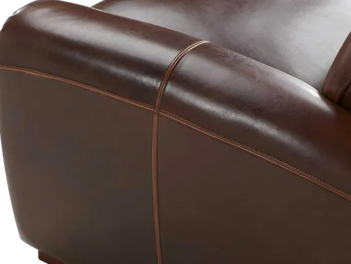 Tweezits Clubbank Van Leer Met Lived-In Aspect Baudoin - Bruin
