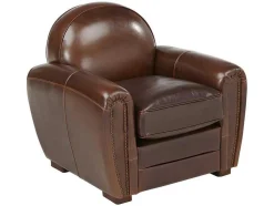 Tweezits Clubbank Van Leer Met Lived-In Aspect Baudoin - Bruin