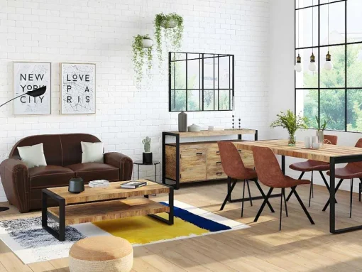 Tweezits Clubbank Van Leer Met Lived-In Aspect Baudoin - Bruin
