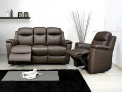 Tweezits Relaxbank Van Leer Evasion - Bruin