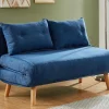 Tweezits Slaapbank Van Stof Valerio - Blauw
