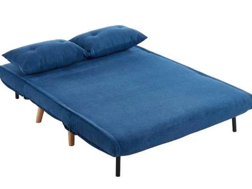 Tweezits Slaapbank Van Stof Valerio - Blauw