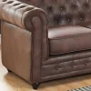 Tweezitsbank Chesterfield Van Microvezel Met Vintage Look