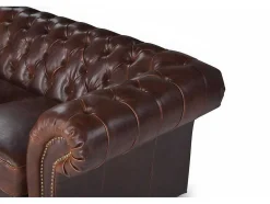 Tweezitsbank Chesterfield Clotaire Van 100% Leer Met Lived-In Aspect