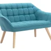 Tweezitsbank Van Stof Caserta - Blauw
