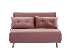 Tweezitsslaapbank Van Poederroze Velours Uribia