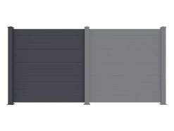 Uitbreiding Voor Het Hek H182 X L178,3 Cm In Donkergrijs Aluminium - Otavio