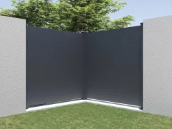 Uitbreiding Voor Het Hek H182 X L178,3 Cm In Donkergrijs Aluminium - Otavio