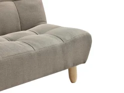 Uitklapbare Chaise Longue Van Taupegrijze Stof Esteban