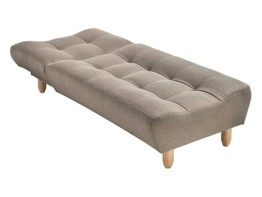 Uitklapbare Chaise Longue Van Taupegrijze Stof Esteban