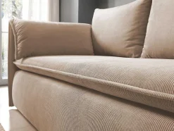 Uitklapbare Driezitsbank Van Beige Ribfluweel Teodora Van Pascal Morabito