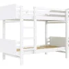 Uitneembaar Stapelbed 2 X 90 X 190 Cm Met Ladder - Massief Hout - Wit