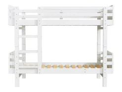 Uitneembaar Stapelbed 2 X 90 X 190 Cm Met Ladder - Massief Hout - Wit