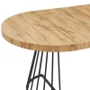 Uitschuifbare Eettafel 2 Tot 12 Plaatsen Van Mdf En Staal - Naturel En Zwart - Firela