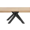 Uitschuifbare Eettafel 6 Tot 10 Plaatsen Van Mdf En Hevea - Naturel En Zwart - Catonav