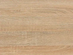 Uitschuifbare Eettafel 6 Tot 10 Plaatsen Van Mdf En Hevea - Naturel En Zwart - Catonav