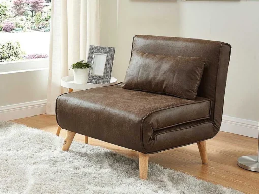 Uitschuifbare Fauteuil Posio Van Microvezel - Bruin