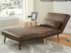 Uitschuifbare Fauteuil Posio Van Microvezel - Bruin