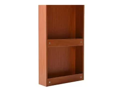 Uitschuifbare Kaptafel - 8 Laden En 1 Spiegel Met Led - Retrostijl - Bruin (Kruk Niet Inbegrepen)