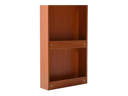 Uitschuifbare Kaptafel - 8 Laden En 1 Spiegel Met Led - Retrostijl - Bruin (Kruk Niet Inbegrepen)