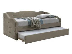 Uitschuifbare Slaapbank 2 X 90 X 190 Cm - Velours - Beige - Lenvia