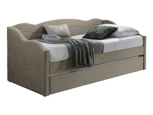 Uitschuifbare Slaapbank 2 X 90 X 190 Cm - Velours - Beige - Lenvia