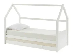 Uitschuifbed 2 X 90 X 190 Cm - Grenen - Wit + Matras - Hurra