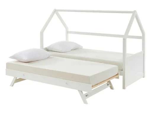 Uitschuifbed 2 X 90 X 190 Cm - Grenen - Wit - Hurra