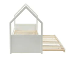 Uitschuifbed 2 X 90 X 190 Cm - Grenen - Wit - Hurra