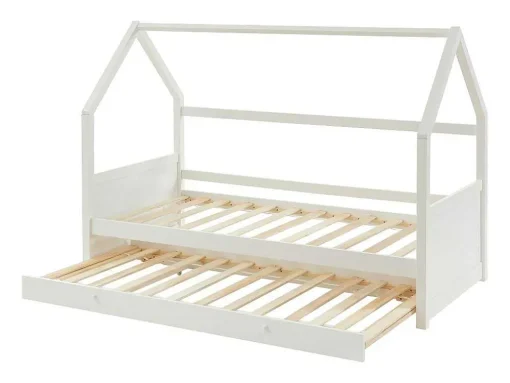 Uitschuifbed 2 X 90 X 190 Cm - Grenen - Wit - Hurra