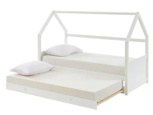 Uitschuifbed 2 X 90 X 190 Cm - Grenen - Wit - Hurra