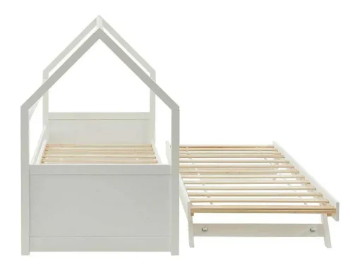 Uitschuifbed 2 X 90 X 190 Cm - Grenen - Wit - Hurra