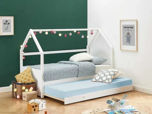 Uitschuifbed 2 X 90 X 190 Cm - Grenen - Wit - Hurra