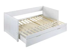 Uitschuifbed Met Opbergruimte - 90 X 190 Of 174 X 190 Cm - Wit - Alfiero