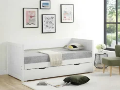 Uitschuifbed Met Opbergruimte - 90 X 190 Of 174 X 190 Cm - Wit - Alfiero