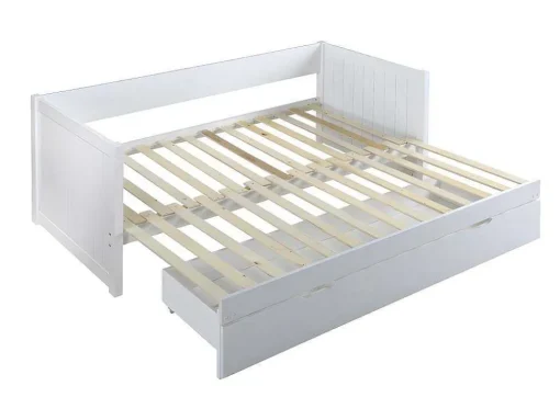 Uitschuifbed Met Opbergruimte - 90 X 190 Of 174 X 190 Cm - Wit - Alfiero