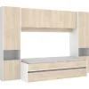 Uitschuifbed Selena - 90 X 190 Cm - Kleur: Eiken En Wit