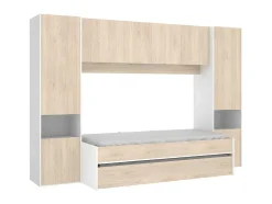 Uitschuifbed Selena - 90 X 190 Cm - Kleur: Eiken En Wit