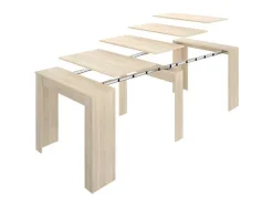 Uittrekbare Sidetabletafel Onega - 10 Personen - 4 Verlengstukken - Kleur: Eiken