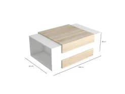 Ulrica Koffietafel, Wit, Sonoma, 100X60X35 Cm, Epikasa