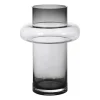 Vaas Van Getint Glas - D20,5 X H30 Cm - Glas - Gerookt Grijs - Valoit