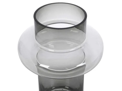 Vaas Van Getint Glas - D20,5 X H30 Cm - Glas - Gerookt Grijs - Valoit
