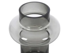 Vaas Van Getint Glas - D16,5 X H25 Cm - Glas - Gerookt Grijs - Valoit