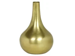 Vaas Van Goudkleurig Metaal - H30 Cm - Afwerking Van Antiek Messing - Gizeh