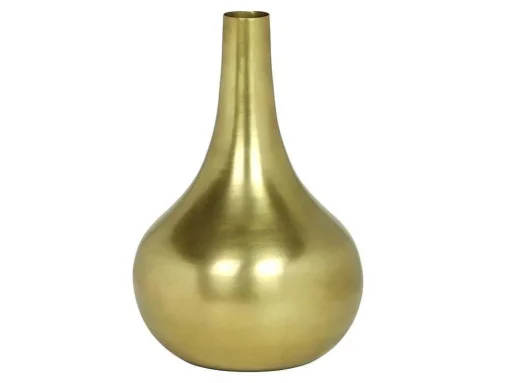 Vaas Van Goudkleurig Metaal - H30 Cm - Afwerking Van Antiek Messing - Gizeh