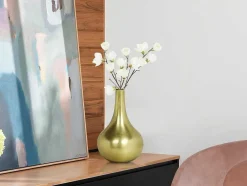 Vaas Van Goudkleurig Metaal - H30 Cm - Afwerking Van Antiek Messing - Gizeh