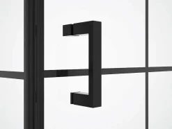 Vast Douchescherm Met Matzwarte Taatsdeur - 80 X 80 X 190 Cm - Caparica