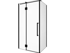 Vast Douchescherm Met Matzwarte Taatsdeur In Industriele Stijl - 80 X 100 X 190 Cm - Princeton